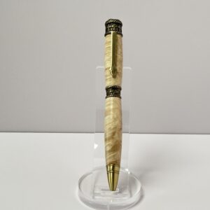 Hand Turned Boxelder Burl Wood, Faith Hope Love Christianity Pen