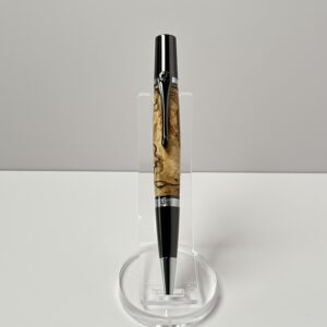 Hand Turned Spalted Maple Burl Wood, Everyday Carry Twist Pen