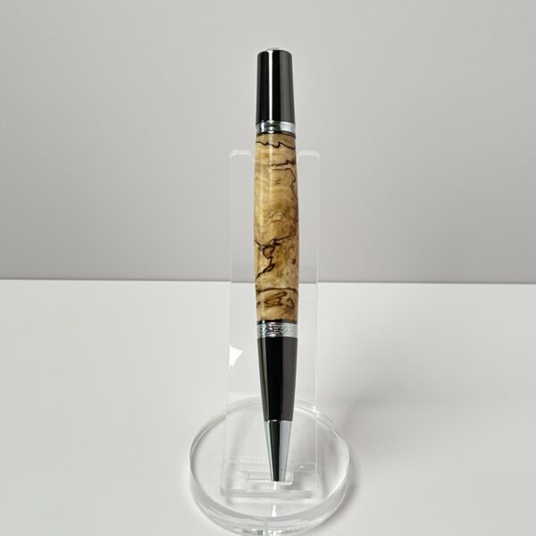 Hand Turned Spalted Maple Burl Wood, Everyday Carry Twist Pen - Image 3