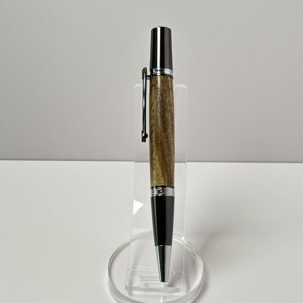 Hand Turned Ash Wood, Everyday Carry Twist Pen - Image 2