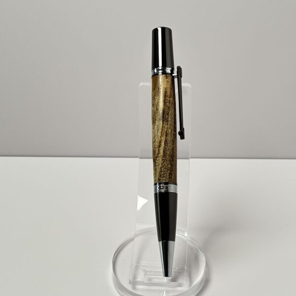 Hand Turned Ash Wood, Everyday Carry Twist Pen - Image 4