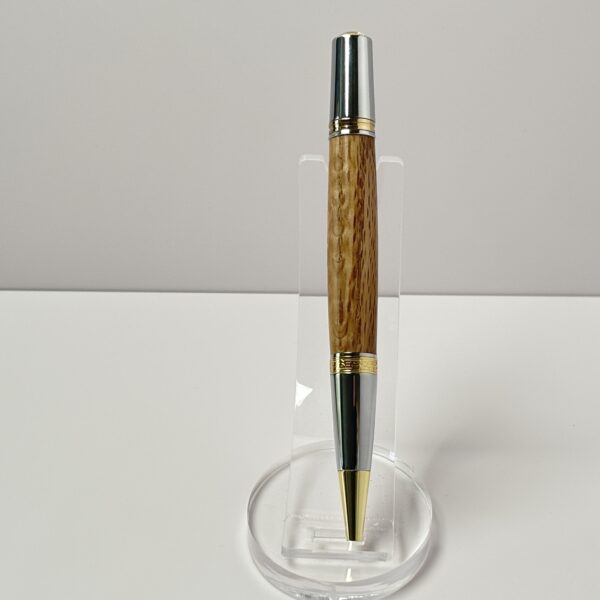 Hand Turned Oak Wood, Everyday Carry Twist Pen - Image 3