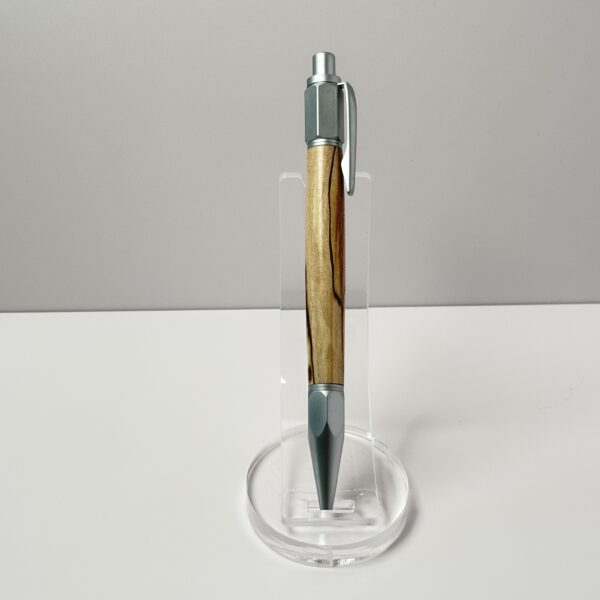 Hand Turned Spalted Maple Wood, Everyday Carry Click Pen - Image 4