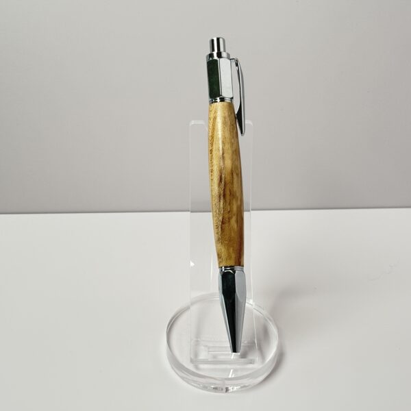 Hand Turned Maple Wood, Everyday Carry Click Pen - Image 4