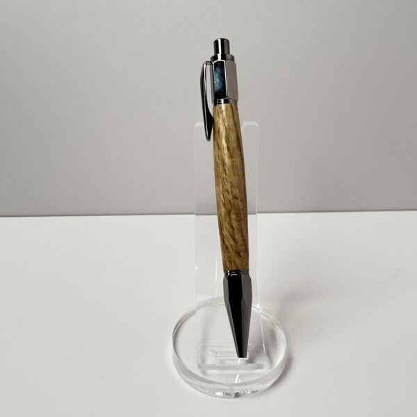 Hand Turned Oak Wood, Everyday Carry Click Pen - Image 2