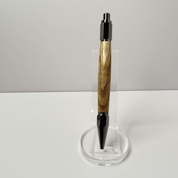 Hand Turned Oak Wood, Everyday Carry Click Pen - Image 3