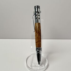 Hand Turned Spalted Maple Wood, Gearshift Action Car and Racing Themed Pen