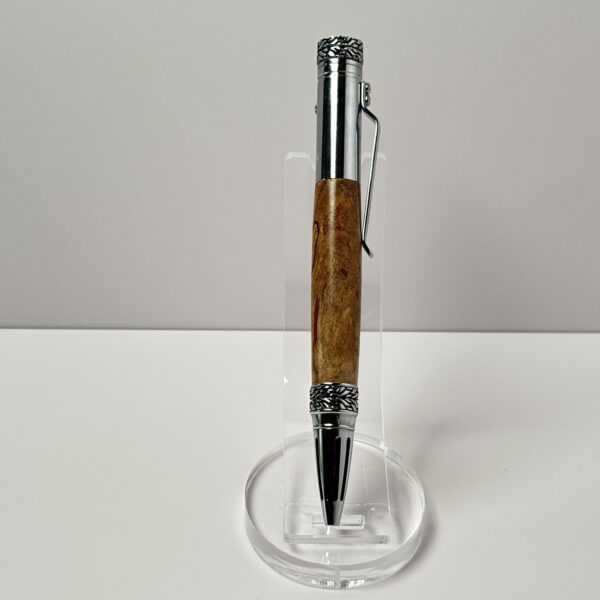 Hand Turned Spalted Maple Wood, Gearshift Action Car and Racing Themed Pen - Image 3