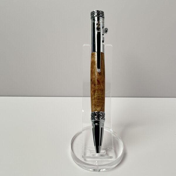 Hand Turned Spalted Maple Wood, Gearshift Action Car and Racing Themed Pen - Image 4