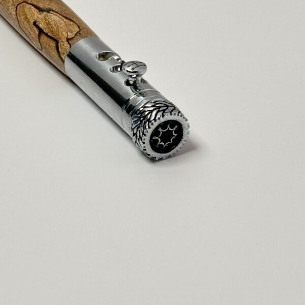 Hand Turned Spalted Maple Wood, Gearshift Action Car and Racing Themed Pen - Image 5
