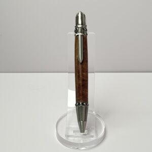Hand Turned Chechen Burl, Excalibur and Knight Themed Pen