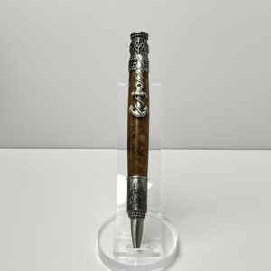 Hand Turned Chechen Burl Wood, Nautical and Sailing Themed Pen
