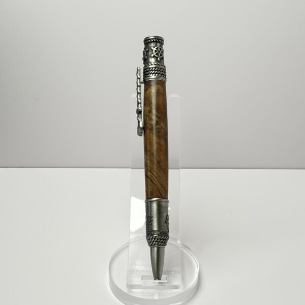 Hand Turned Chechen Burl Wood, Nautical and Sailing Themed Pen - Image 2