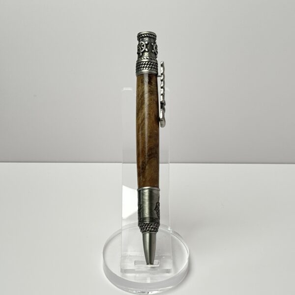Hand Turned Chechen Burl Wood, Nautical and Sailing Themed Pen - Image 4