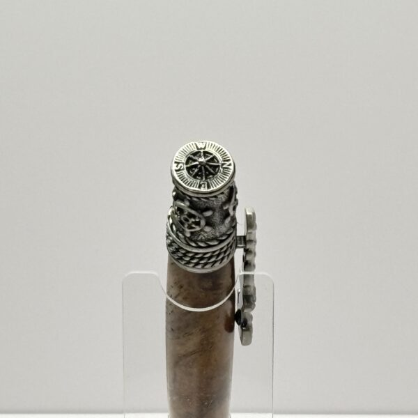 Hand Turned Chechen Burl Wood, Nautical and Sailing Themed Pen - Image 6