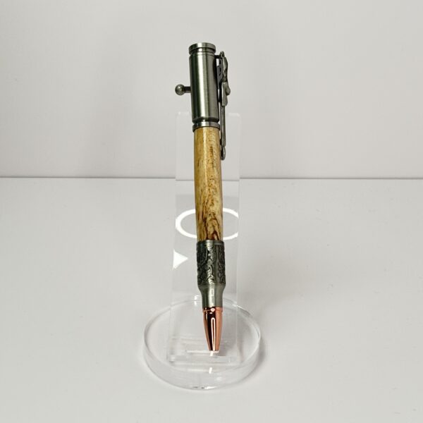 Hand Turned Ash Wood, Deer Hunter Bolt Action Pen - Image 6