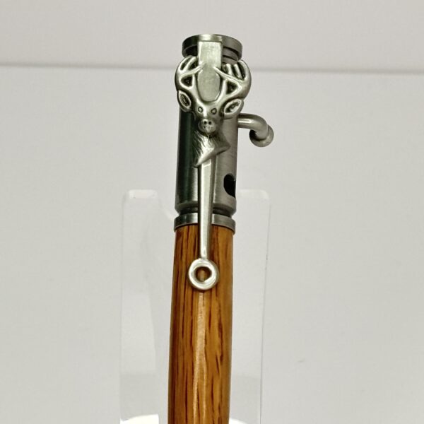 Hand Turned Jack Daniel's Barrel Wood, Deer Hunter Bolt Action Pen - Image 2
