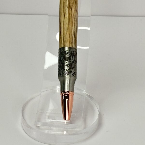 Hand Turned Oak Wood, Deer Hunter Bolt Action Pen - Image 5