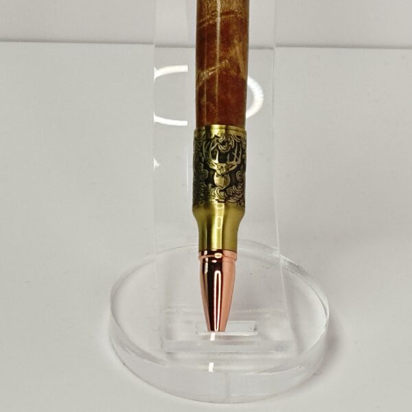 Hand Turned Maple Wood, Deer Hunter Bolt Action Pen - Image 3