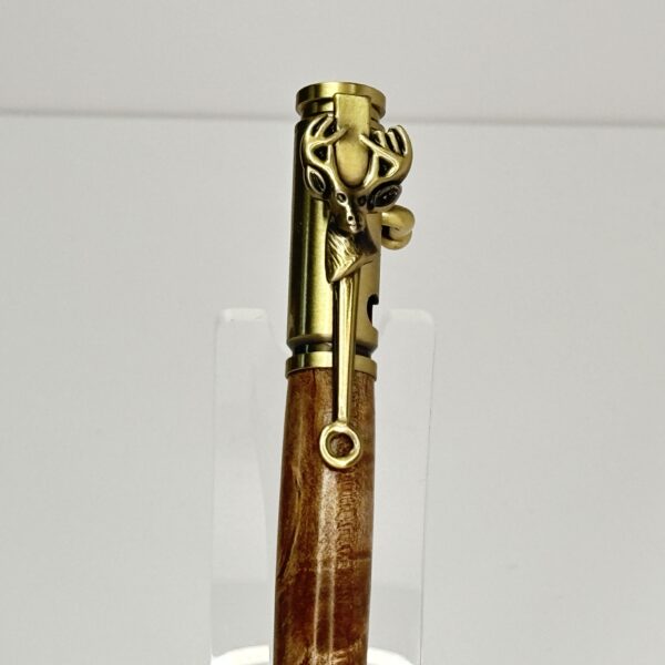 Hand Turned Maple Wood, Deer Hunter Bolt Action Pen - Image 2