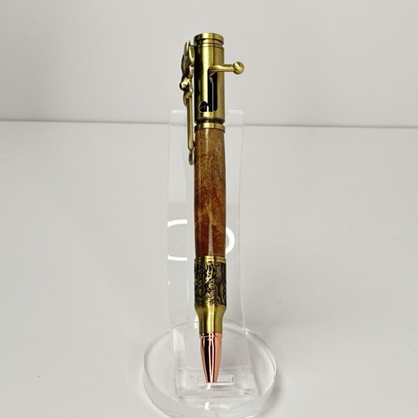Hand Turned Maple Wood, Deer Hunter Bolt Action Pen - Image 4