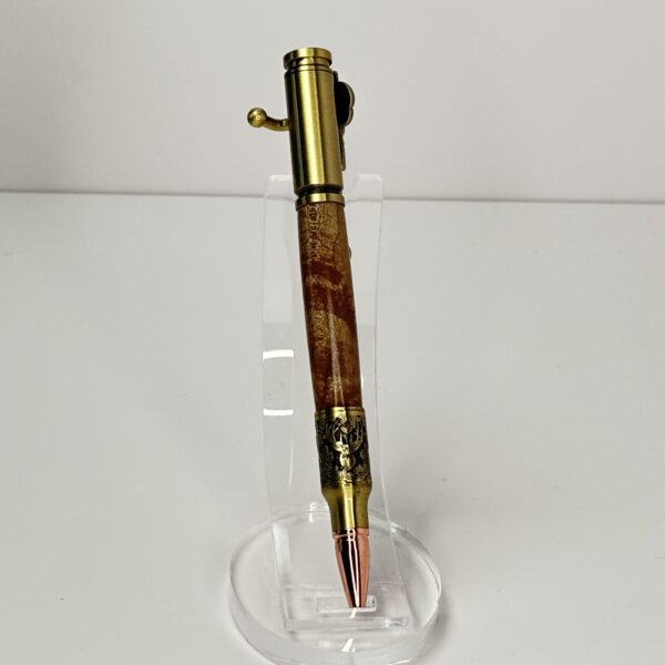 Hand Turned Maple Wood, Deer Hunter Bolt Action Pen - Image 5