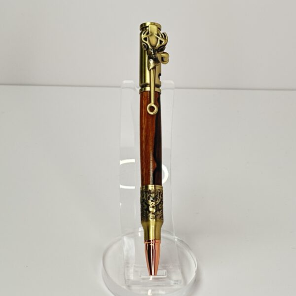 Hand Turned Pau Santo Wood, Deer Hunter Bolt Action Pen