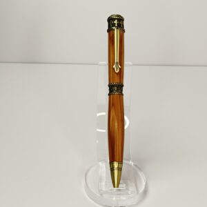 Hand Turned Bethlehem Olive Wood, Faith Hope Love Christianity Pen