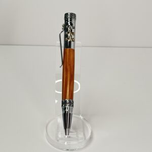 Hand Turned Olive Wood, Gearshift Action Car and Racing Themed Pen