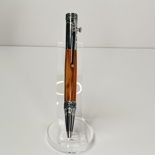 Hand Turned Olive Wood, Gearshift Action Car and Racing Themed Pen - Image 4