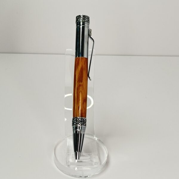 Hand Turned Olive Wood, Gearshift Action Car and Racing Themed Pen - Image 5