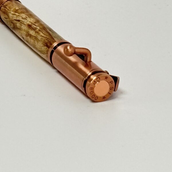 Hand Turned Maple Wood, Bolt Action Hunting Rifle Themed Pen - Image 3