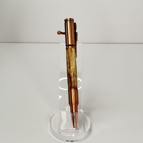 Hand Turned Maple Wood, Bolt Action Hunting Rifle Themed Pen - Image 4