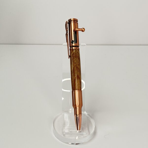 Hand Turned Ash Wood, Bolt Action Hunting Rifle Themed Pen - Image 4