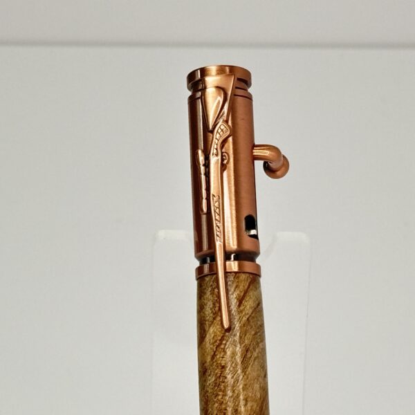 Hand Turned Ash Wood, Bolt Action Hunting Rifle Themed Pen - Image 2