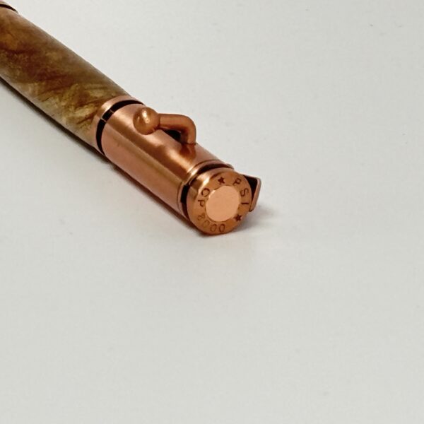 Hand Turned Ash Wood, Bolt Action Hunting Rifle Themed Pen - Image 3