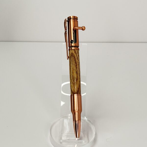 Hand Turned Oak Wood, Bolt Action Hunting Rifle Themed Pen - Image 4