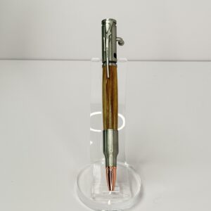 Hand Turned Spalted Boxelder Wood, Bolt Action Hunting Rifle Themed Pen