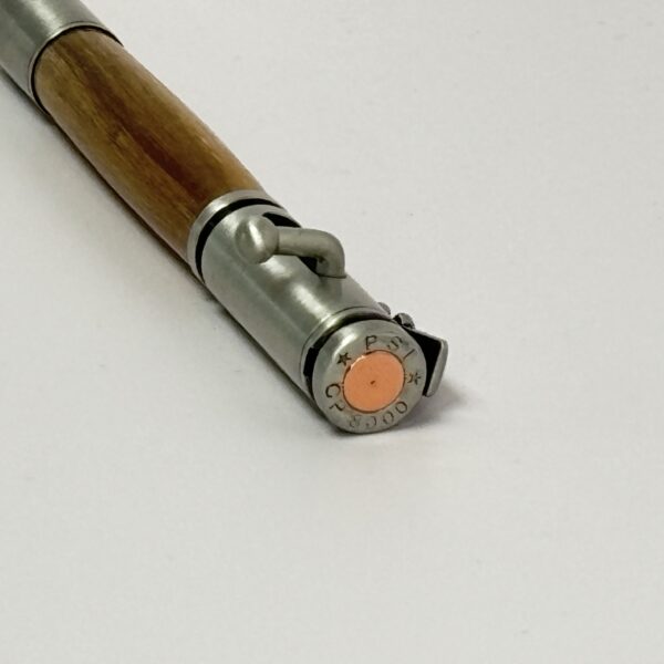 Hand Turned Spalted Boxelder Wood, Bolt Action Hunting Rifle Themed Pen - Image 3