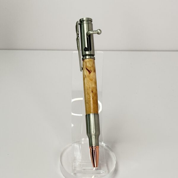 Hand Turned Black Locust Wood, Bolt Action Hunting Rifle Themed Pen - Image 4
