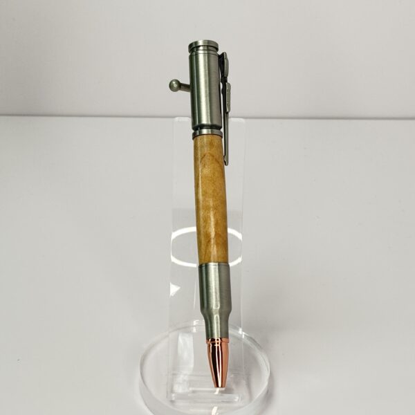 Hand Turned Black Locust Wood, Bolt Action Hunting Rifle Themed Pen - Image 5